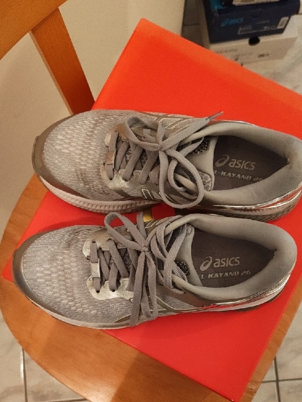ASICS Women's Metallic Silver Athletic Running Shoes - Picture 2 of 8